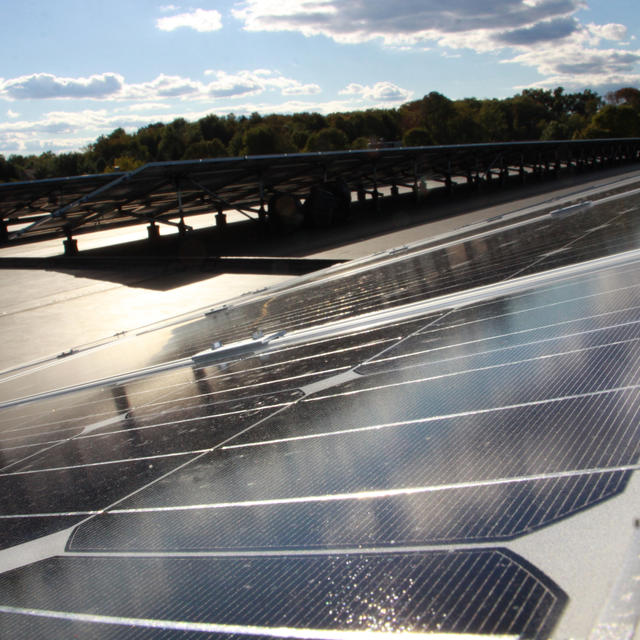 Solar panels on UPS facility in Parsippany, New Jersey, United States