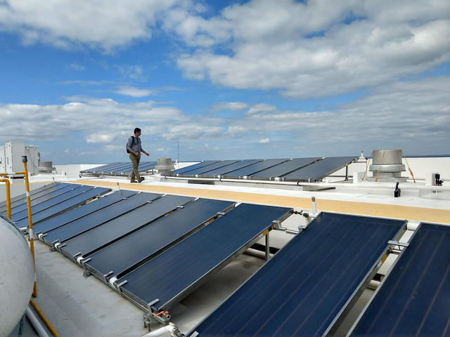 Solar water heaters, Cozumel, Quintana Roo, Mexico