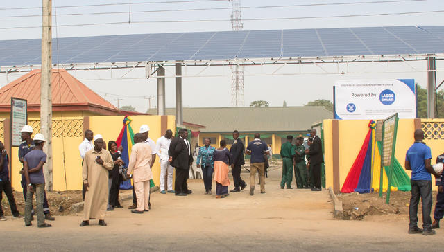 Solar panels at Epe Healthcare and Maternity Centre, Epe, Lagos State, Nigeria